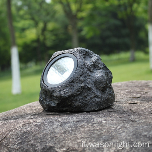 Wason Solar Rock Light Outdoor Outdoor Outdoor Decorative Waterproof Solar Garden Stone Light per Pathway Pautway Paesaggio